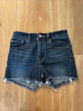 Levi’s Women’s Frayed Hem High Rise Denim Shorts 25